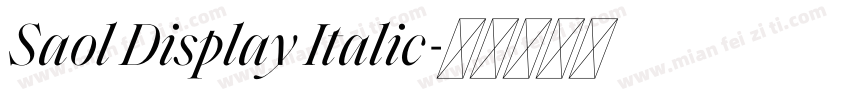 Saol Display Italic字体转换